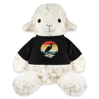 Héron rétro - Mouton en peluche Annika MiniFeet® - noir - Devant