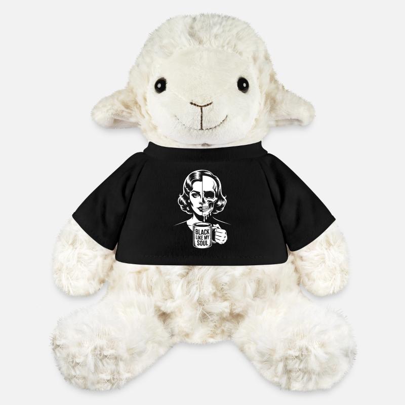Noir comme mon âme ! Goth Café Emo Girl - Mouton en peluche Annika MiniFeet® - noir