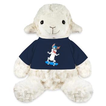 Energisches Skateboarden Französische Bulldogge Design - MiniFeet® Schaf Annika - French Navy - Vorne
