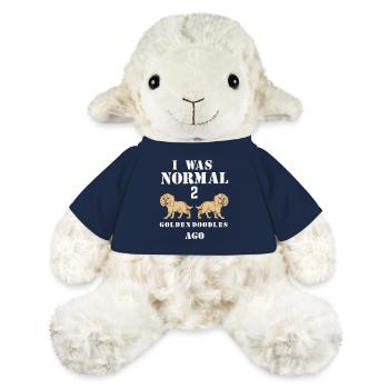 Skurriles goldenes Doodle Humor T-Shirt - MiniFeet® Schaf Annika - French Navy - Vorne