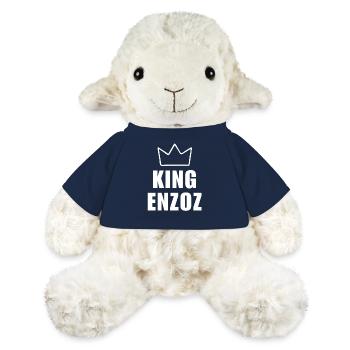 Enzoz Name mit Buchstabe E - Königskrone Shirt - MiniFeet® Schaf Annika - French Navy - Vorne