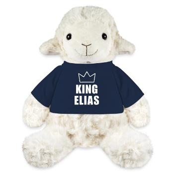 Elias Name mit Buchstabe E - Königskronen-Shirt - MiniFeet® Schaf Annika - French Navy - Vorne
