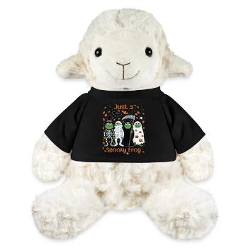 Grenouilles effrayantes avec des motifs d’Halloween - Mouton en peluche Annika MiniFeet® - noir - Devant