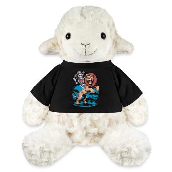 Conception d’aventure de lions et de squelettes - Mouton en peluche Annika MiniFeet® - noir - Devant