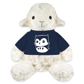 Eule Kawaii – süßes Eulenmotiv im Cartoon-Stil - MiniFeet® Schaf Annika - French Navy - Vorne