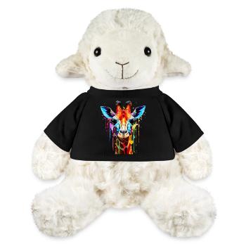 Explosion de couleurs vibrantes de girafe - Mouton en peluche Annika MiniFeet® - noir - Devant