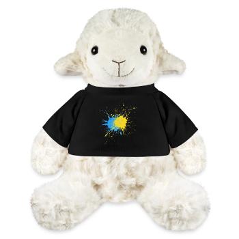Two-Color Speckle Art Blue Yellow - MiniFeet® Sheep Annika - black - Front