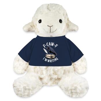 Plume de corbeau et parchemins - Mouton en peluche Annika MiniFeet® - bleu marine - Devant
