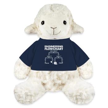 Ingenieur-Flussdiagramm, lustig, mechanisch, MINT, Humor - MiniFeet® Schaf Annika - French Navy - Vorne