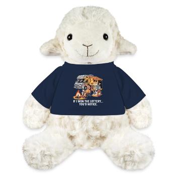 C’est drôle si je gagnais à la loterie, vous remarqueriez un yacht - Mouton en peluche Annika MiniFeet® - bleu marine - Devant