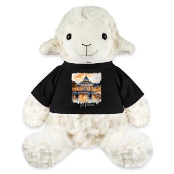 Aquarell des Vatikans - MiniFeet® Schaf Annika - Schwarz - Vorne