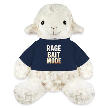 Mode appât enragé, dicton amusant - Mouton en peluche Annika MiniFeet® - bleu marine - Devant