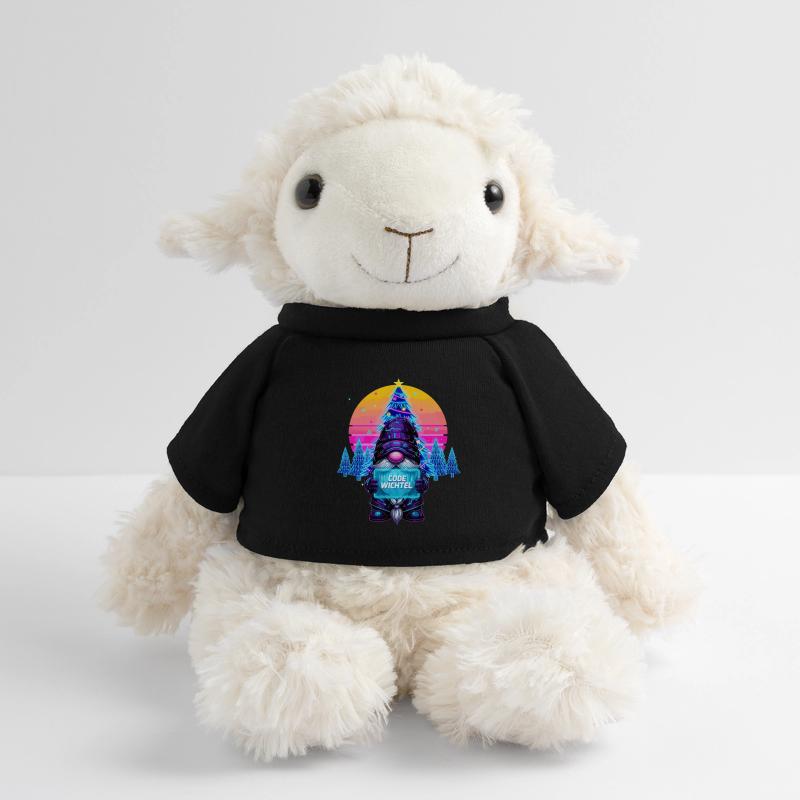 Cyberpunk Code Gnome - Synthwave Noël Nerd Mouton en peluche Annika MiniFeet®