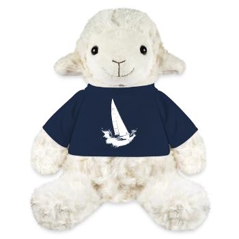 Voilier oeuvre marin - Mouton en peluche Annika MiniFeet® - bleu marine - Devant