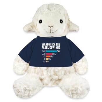Jeu de padel POURQUOI JE NE GAGNE JAMAIS EN PADEL Drôle - Mouton en peluche Annika MiniFeet® - bleu marine - Devant