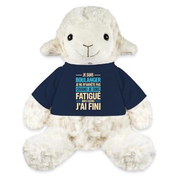 Je Suis Boulanger Je Ne M’Arrête Pas  - Mouton en peluche Annika MiniFeet® - bleu marine - Devant