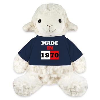 Made In 1970 Birthday Retro Block - MiniFeet® Sheep Annika - french navy - Front
