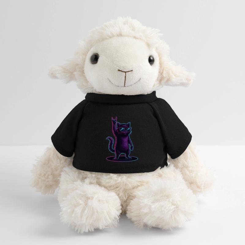 Synthwave Cat Cat with Rockhand Pose MiniFeet® Sheep Annika
