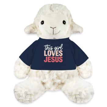 Girl Loves Jesus Gradient Font - MiniFeet® Sheep Annika - french navy - Front