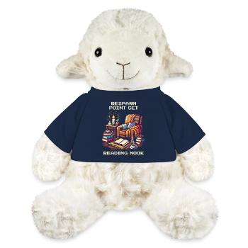 Set de réapparition | Lecture du journal de lecture - Mouton en peluche Annika MiniFeet® - bleu marine - Devant