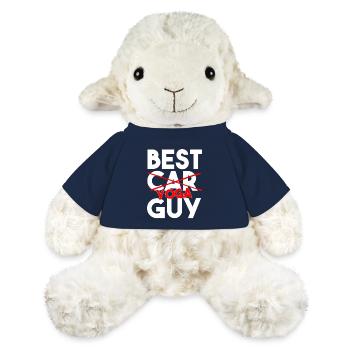 Bester Yoga-Typ lustiger männlicher Yogi-Workout-Shirt - MiniFeet® Schaf Annika - French Navy - Vorne