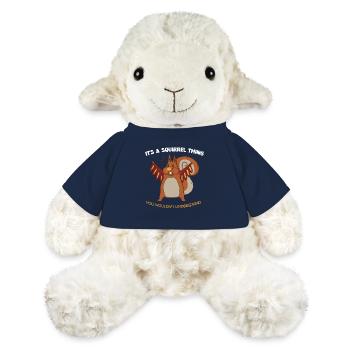 Flügel-Eichhörnchen Spruch - MiniFeet® Schaf Annika - French Navy - Vorne