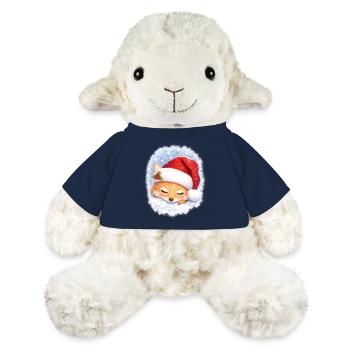 Schlafender Fuchs mit Weihnachtsmütze - MiniFeet® Schaf Annika - French Navy - Vorne
