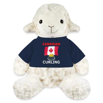Curling et Drapeau Canadien - Mouton en peluche Annika MiniFeet® - bleu marine - Devant