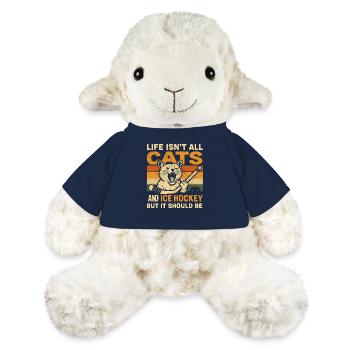 Hockey Katze Humor Eishockey Fan Geschenkidee - MiniFeet® Schaf Annika - French Navy - Vorne