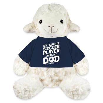 Mon joueur de foot préféré m’appelle papa - Mouton en peluche Annika MiniFeet® - bleu marine - Devant