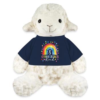 Birthday 8 Girl Rainbow Eight Years Old - MiniFeet® Sheep Annika - french navy - Front