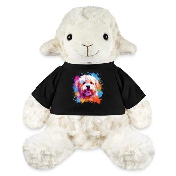 Colorful Dog Splash Art Bichon Fris - MiniFeet® Sheep Annika - black - Front