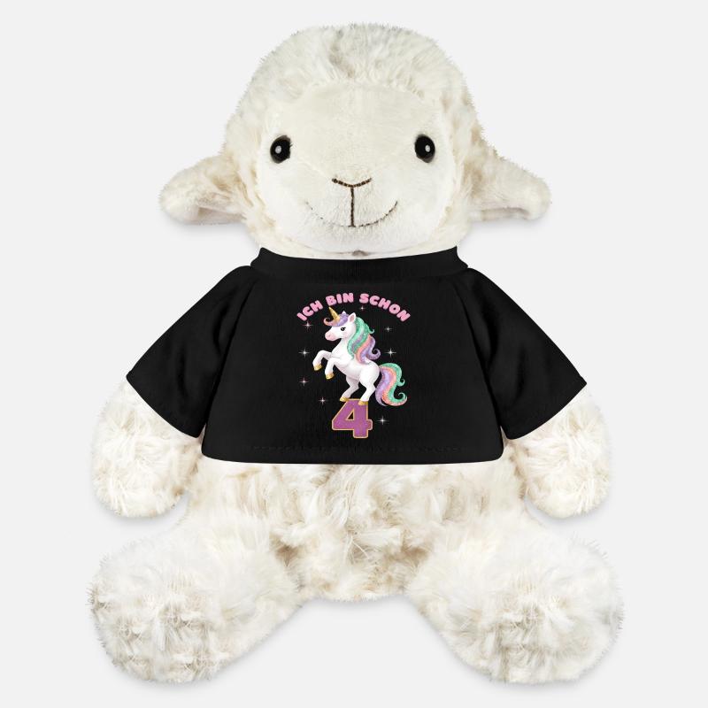 5. Geburtstag Einhorn Mädchen Ich bin schon 5 - MiniFeet® Schaf Annika - Schwarz