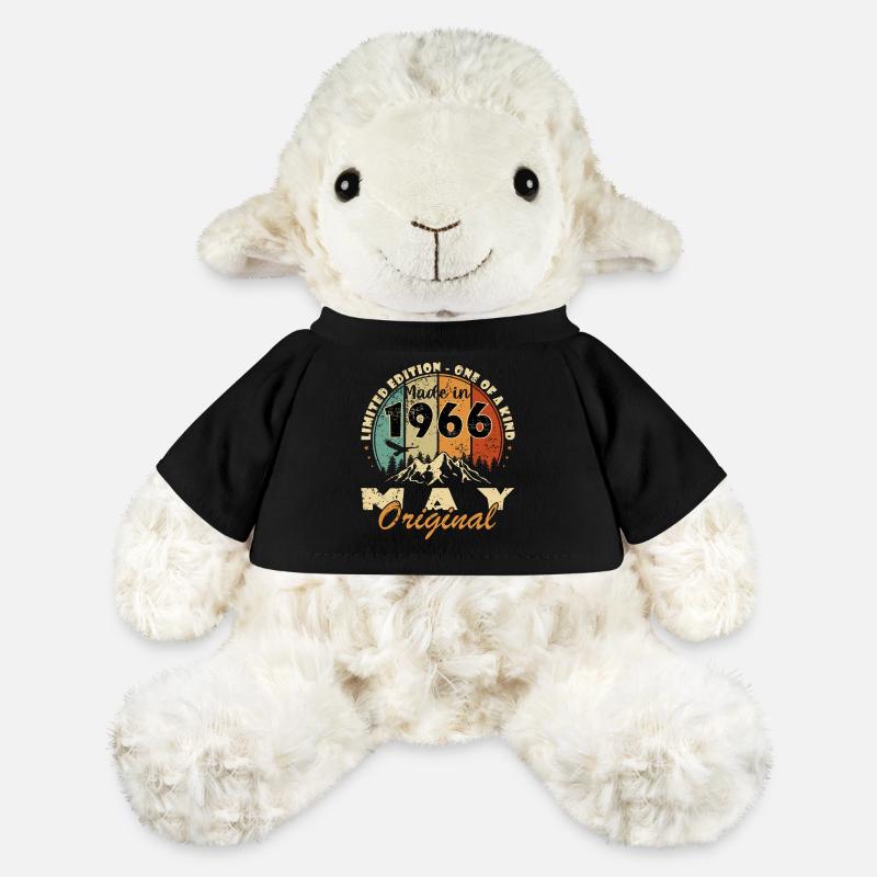 Cadeau d’anniversaire mai 1966 - Mouton en peluche Annika MiniFeet® - noir