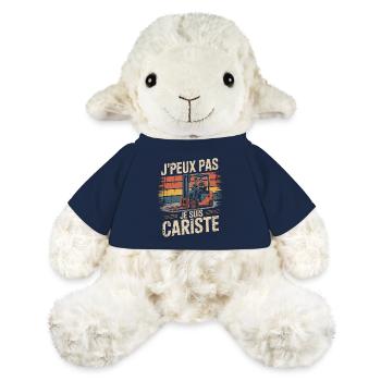 T-Shirt Humour Cadeau Cariste Original Collègues - Mouton en peluche Annika MiniFeet® - bleu marine - Devant