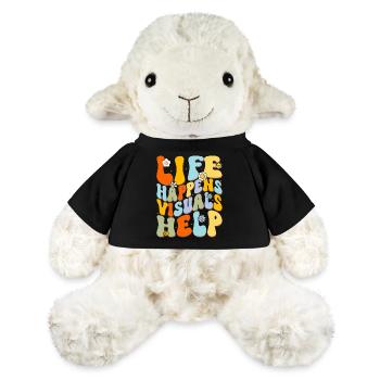 Joie de vivre des lettres colorées - Mouton en peluche Annika MiniFeet® - noir - Devant