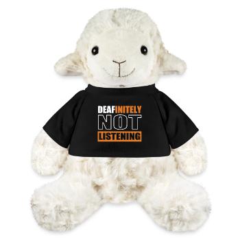 Langue des signes ASL sourd - Mouton en peluche Annika MiniFeet® - noir - Devant