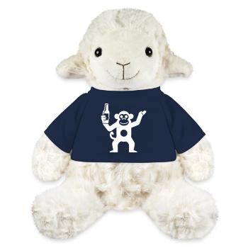 Affe Bier Lustig Party Junggeselle - MiniFeet® Schaf Annika - French Navy - Vorne