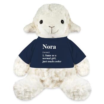 Nora Definition Cooler Name Spruch Geschenk - MiniFeet® Schaf Annika - French Navy - Vorne