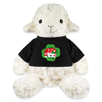 Neujahrs Talisman mit Klee und Marienkäfer. - MiniFeet® Schaf Annika - Schwarz - Vorne