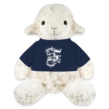 kunstvolle Kalligraphie Buchstabe F - MiniFeet® Schaf Annika - French Navy - Vorne