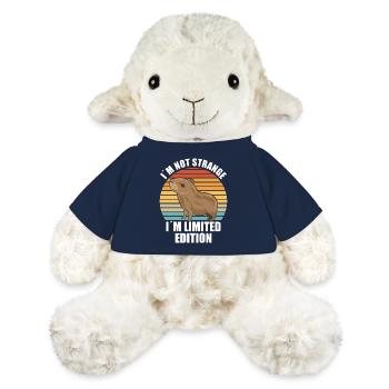 Motif animalier du zoo de Capybara - Mouton en peluche Annika MiniFeet® - bleu marine - Devant