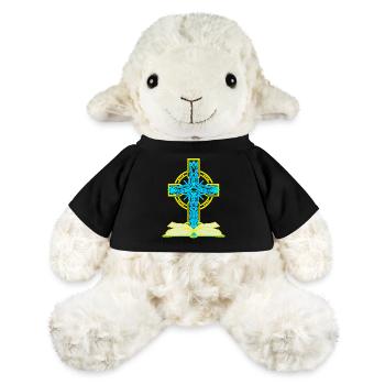 Croix, Bible, Paix Mondiale, Paix, Jésus - Mouton en peluche Annika MiniFeet® - noir - Devant
