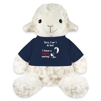 "I Can't, Board Meeting" Kiteboarding Humor Shirt - MiniFeet® Sheep Annika - french navy - Front