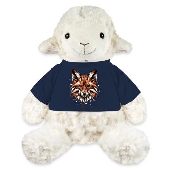Bunter, geometrischer Fuchskopf- Polygonen Motiv - MiniFeet® Schaf Annika - French Navy - Vorne