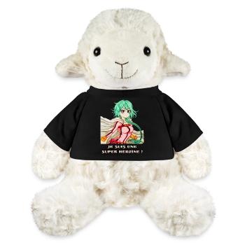 je suis une super héroïne ! - Mouton en peluche Annika MiniFeet® - noir - Devant