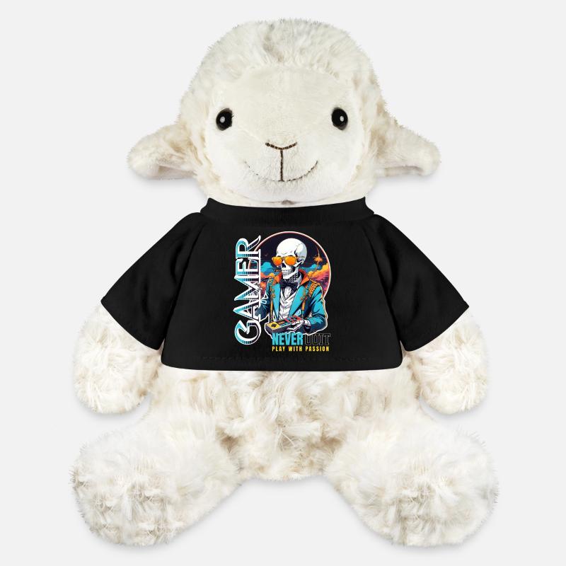Retro Gamer Skeleton with Controller Console Games - MiniFeet® Sheep Annika - black