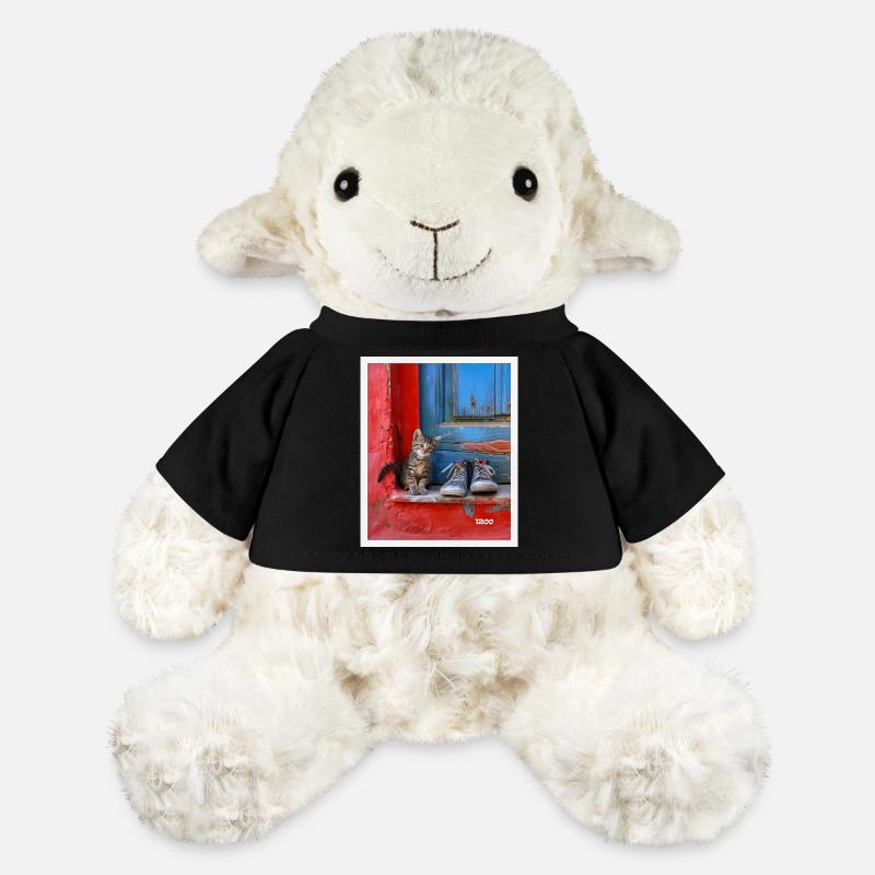 chat doux - Mouton en peluche Annika MiniFeet® - noir