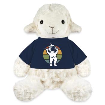 illustration d’astronaute vintage - dessin animé rétro - Mouton en peluche Annika MiniFeet® - bleu marine - Devant