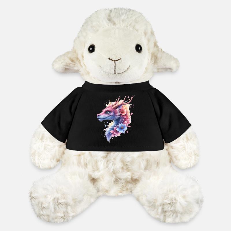 Blue Floral Dragon - MiniFeet® Sheep Annika - black